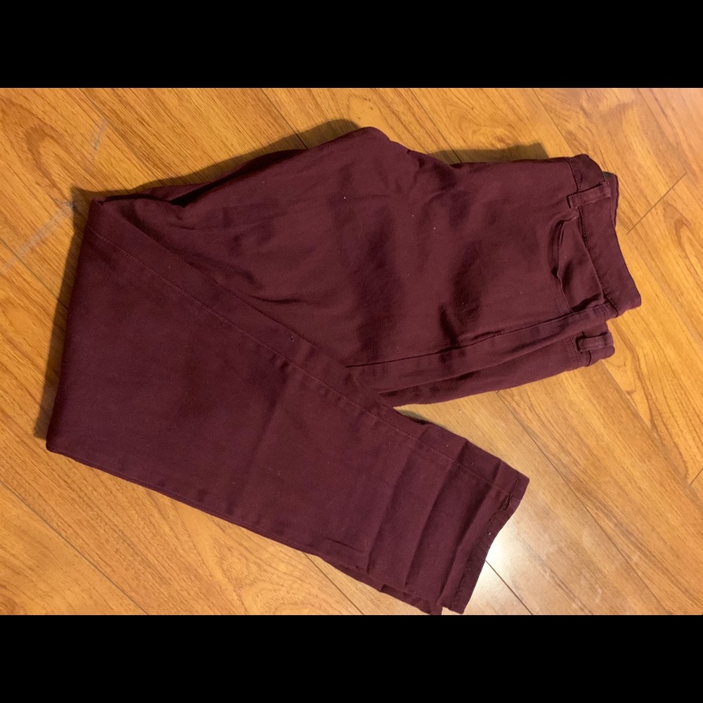 Wine colored jeans size 11